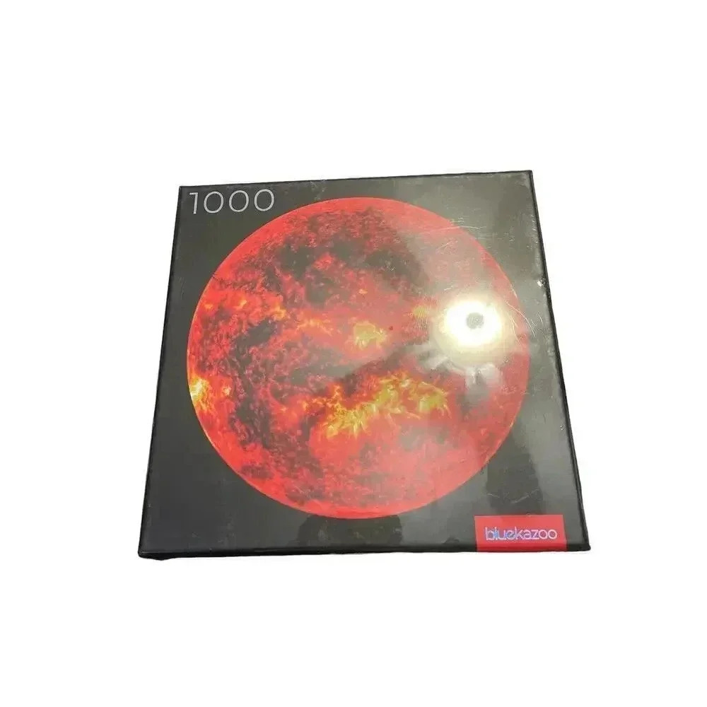 New Sealed Sun Jigsaw Puzzle, 1000 Piece, Large Round Art Puzzle Bluekazoo 12.5”